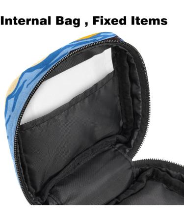 Shop Multicolored Storage Bags for Women's Essentials - Bandages Tampons & More | Portable Bags with Sunset & Beach Waves Design - Buy Online on GoSupps.com
