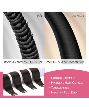 Buy If-Salt Tape Extensions - Dark Brown 10pcs 25cm Real Hair Tape-In Extensions | Invisible & Smooth 20g Hair Refill Pack for Girls - Buy Online on GoSupps.com