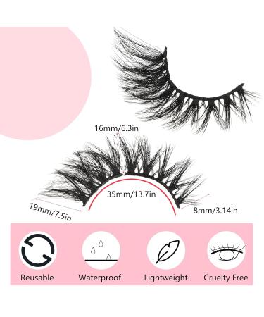 Lash Extension Kit - 10pcs Fluffy Wispy Fox Cat Eye & Volume Curly Strip Lashes for Natural Makeup & Cosplay | Lightweight Black Eyelashes - Buy Online on GoSupps.com
