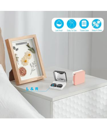 Beautyflier 2 Pack Contact Lens Case - Portable Travel Kit with Applicator Remover Tool & Mirror - Ideal for Colored Lenses (Black+Rose Gold - Buy Online on GoSupps.com