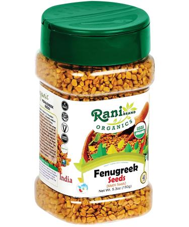 Rani Organic Fenugreek Seeds Whole 5.29oz - USDA Certified Organic, All Natural, Vegan, Gluten Friendly, NON-GMO - Indian Origin, Trigonella Foenum Graecum - Buy Online on GoSupps.com