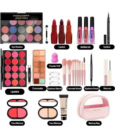 MISS ROSE M All In One Makeup Kit - Multipurpose Women's Full Makeup Set for Beginners and Professionals - Easy to Carry (Pink) - Buy Online on GoSupps.com