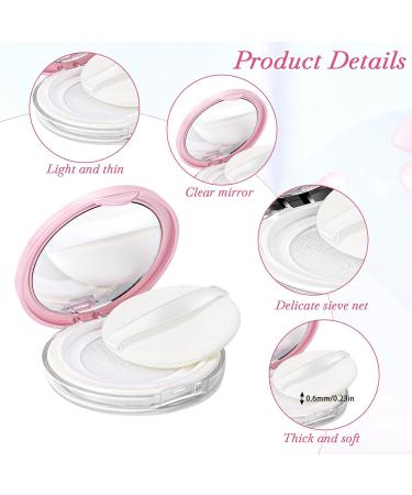 Portable DIY Makeup Case - 2 Pack Loose Powder Box with Mirror & Sieve | Reusable Silver & Pink Makeup Storage - Buy Online on GoSupps.com