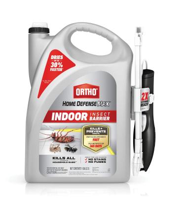 Ortho Home Defense Max Indoor Insect Barrier: Starts to Kill Ants, Roaches, Spiders, Fleas & Ticks Fast, 1 gal. Large Comfort Wand