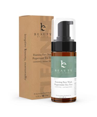 Foaming Face Wash - Made with Organic Ingredients, Peppermint Tea Tree Foaming Cleanser, Acne Face Wash for Women & Mens Face Wash, Men Face Wash for Acne, Acne Cleanser, Natural Face Wash For Oily Skin