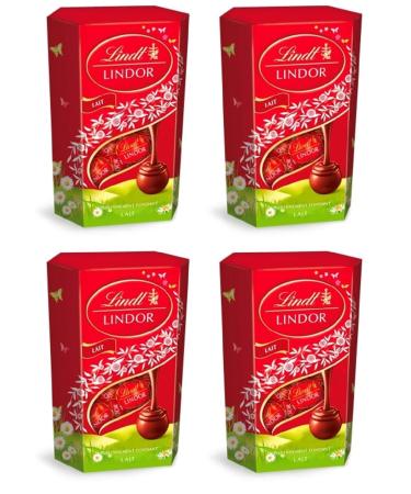 Lindt - Lindor Milk Cornet - Milk chocolate - Melting heart - 200g - Pack of 4