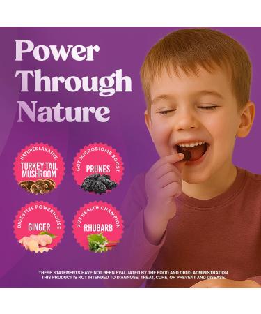 Fungiments Super Prune Kids - Great for Constipation Relief - Mushroom Supplement - Turkey Tail Mushrooms, Fiber, Rhubarb, Prunes, Ginger, Chamomile (30 Mushroom Gummies) Super Prune Kids 30 Count (Pack of 1) - Buy Online on GoSupps.com