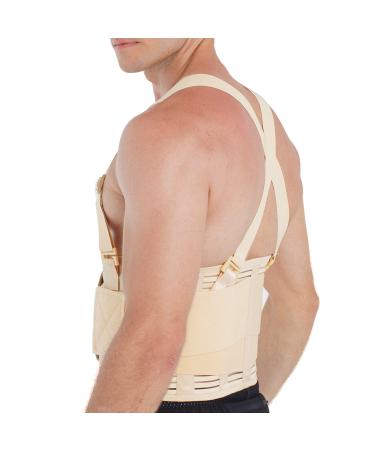 NeoTech Care Adjustable Lumbar Support Belt with Suspenders - Size M, Charcoal Color - Buy Online on GoSupps.com