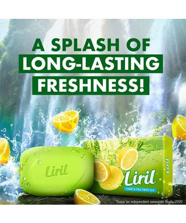 Liri.l Lemon & Tea Tree Natural Bathing Soap - 125g Combo Pack of 6 | Refreshing Sulphate & Paraben Free Soap for Men & Women - International Shipping Available - Buy Online on GoSupps.com