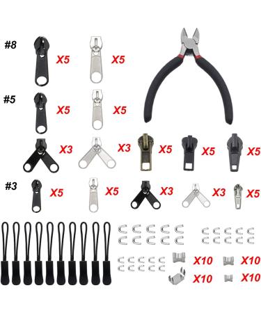 YaHoGa 143 PCS Zipper Repair Kit with Install Plier - Ideal for Bags, Jackets, Tents, Backpacks, Sleeping Bags - Buy Online on GoSupps.com