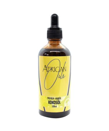 African Oils 100ml Liquid Coconut Oil – 100% Pure & Cold Pressed – Perfect for Skin & Hair Care & Massage