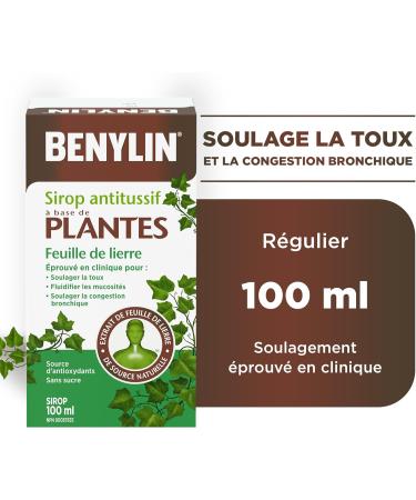 BENYLIN HERBAL Cough Syrup Ivy Leaf Herbal Decongestant Cold & Flu Relief Cough Suppressant Sugar Free Antioxidants 100-mL - Buy Online on GoSupps.com