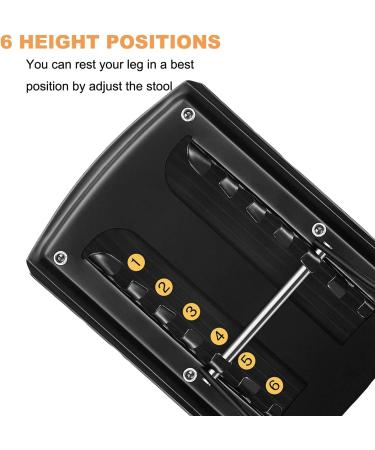 ZtohPyo 6-Position Height Adjustable Pedicure Foot Rest - Non-Slip Salon Step Stand for Easy Home Pedicures - Buy Online on GoSupps.com