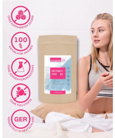Sucker-Free Erythritol + Stevia Powder - 1:1 Sugar Replacement 500g | Calorie-Free Sweetener for Diabetics & Health-Conscious - Buy Online on GoSupps.com