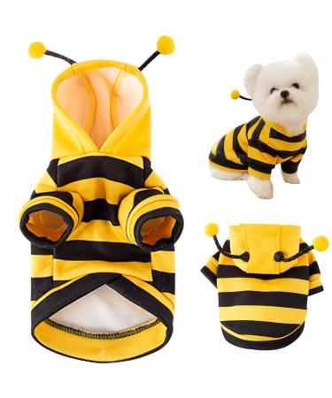 Dog costume XL Funny Humble Bee dog costume pet of cute hoodies puppy clothing bumblebee pet costume dog huster clothing bumblebee clothing with hoodies for dog Christmas