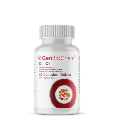 GenBioChem Qi with Rhodiola Rosea | 60 Capsules | Maintain Energy Longer Improve Physical Performance