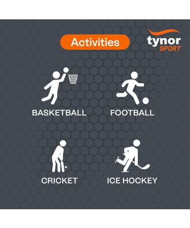 TYNOR Foot & Ankle Brace - Adjustable Neoprene Compression Sleeve for Sprains Tendonitis & Arthritis | Breathable Ankle Support for Sports - Medium Black & Orange - Buy Online on GoSupps.com