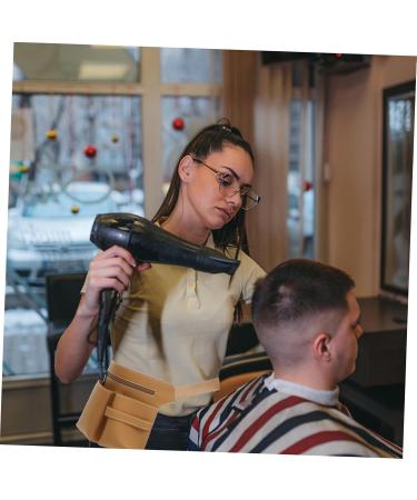 DOITOOL Barber Storage Bag Hairdressing Shears Leather Tool Kit Leather Satchel Makeup Gadgets Leather Waist Tool Scissor Holder Artist Tool Belt Tease Waist Bag 25x19cm Khaki - Buy Online on GoSupps.com