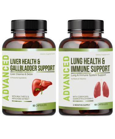 Lung Health & Immune Support Supplement - Lung Cleanse and Detox With Immunity Vitamins For Better Lungs Immune Defense Clear Lungs & Deep Breathing Including Quercetin & Cordyceps.Two Months Supply