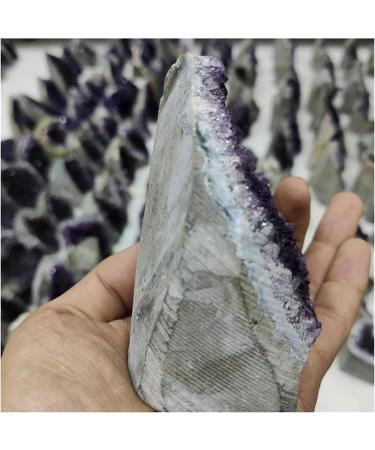 Amethyst Rough Stone Dark Purple Amethyst Crystal Cluster Geode Free Standing Specimen Decor Full of Texture (Size : 400-600g) - Buy Online on GoSupps.com