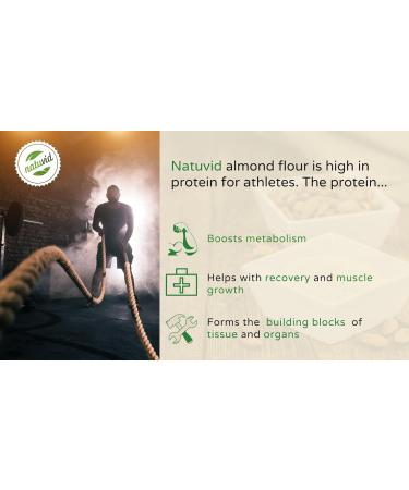 Natuvid Almond Flour - 100% Natural Gourmet | Keto & Vegan Friendly | 1kg | Spanish Production - Buy Online on GoSupps.com