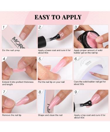 Morovan Solid Nail Gel Kit - 5 Colors Sculpture Builder Gel for Salon-Quality Nail Extensions, Non-Sticky & Easy to Mold with 3D Silicone Pen - Ideal for Home & Professional Use - Buy Online on GoSupps.com