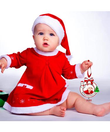 Baby's First Christmas Photo Ornament 2022 My Very First Christmas Photo Frame Xmas Baby's 1st Keepsake Picture Ornaments for Newborn Baby Hanging Christmas Tree Decor for Holiday (Round  1 Piece) 1 Round - Buy Online on GoSupps.com
