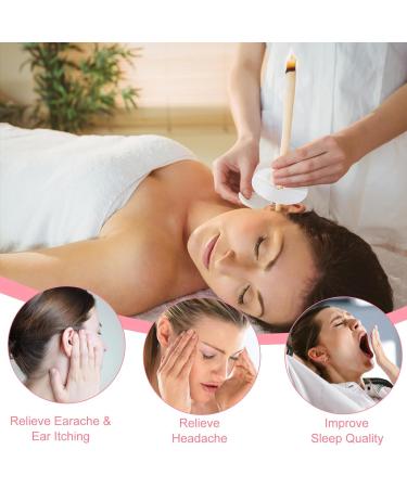 XUSSMM 24 Pcs Ear Candles All Natural Ear Candles Beeswax Candling Cones Non-Toxic Cylinders Fragrance Hollow Cone Candles with 12 Protective Disks and Cotton Swab - Buy Online on GoSupps.com
