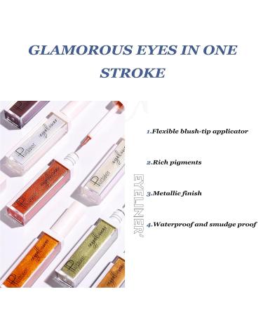 ZUK Glitter Liquid Eyeliner - Quick-Drying, Rich Pigment, Waterproof, Long Lasting - 0.11 Fl Oz - Buy Online on GoSupps.com