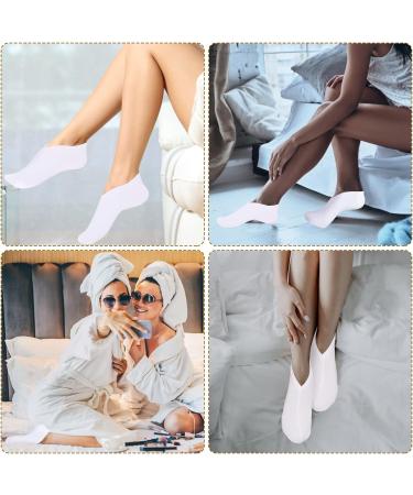 Scettar 4 Pairs Moisturizing Overnight Spa Socks for Dry Feet - Cotton Moisture Enhancing, Thin Foot Spa Socks for Cracked Heels - Buy Online on GoSupps.com