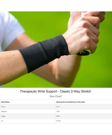 Back on Track 2-Way Stretch Black Wrist Brace - Welltex Technology for Enhanced Support & Comfort | Small Size for Everyday & Physical Activities - Buy Online on GoSupps.com