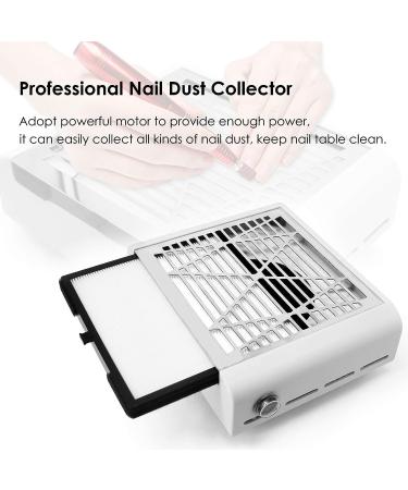 Powerful White Nail Dust Collector for Acrylic Nails by AONOLOVO - Manicure Tool with Suction Fan - Buy Online on GoSupps.com