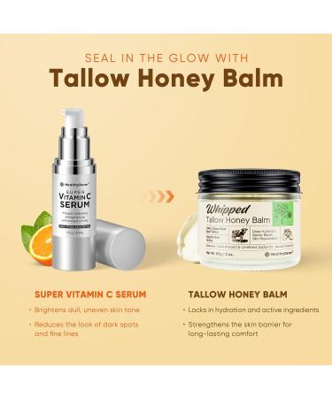 Beef Tallow Honey Balm for Skin: 100% Grass Fed Whipped Organic Moisturizer with Organic Raw Honey Jojoba Oil Vitamin E Natural Face and Body Care for Mature Dry or Sensitive Skin 2oz 2 Ounce (Pack of 1) - Buy Online on GoSupps.com