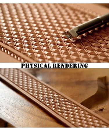 Diamond Stamps 3D Geometric Pattern Leather Stamps - Stainless Steel Set of 4 Stamping Tools (LX1-2) - Buy Online on GoSupps.com