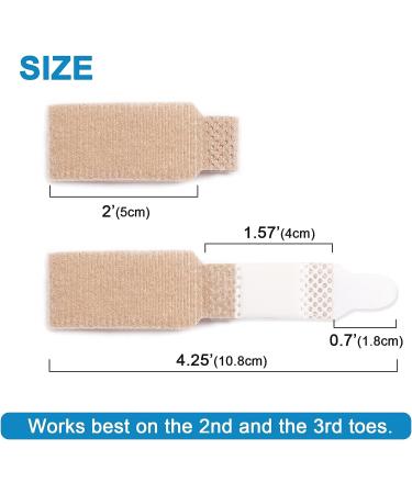 PrettSole 8-Piece Toe Splints and Wraps for Broken Toe Support - Men and Women Hammer Toe Brace - Cushion and Protect Overlapping Toes - Temporary Straighteners - Buy Online on GoSupps.com