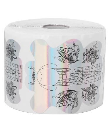 300PCs nail extension sticker - thicken self -adhesive nail art extension sticker nail shape nailart guide shape nail extension shape beautiful pattern nail forms for women