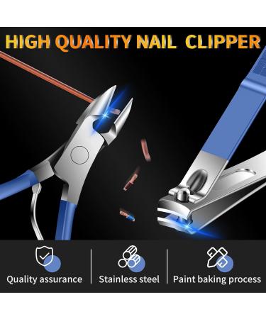 Manicure Set Nail Clipper Set 16 In 1Pedicure Manicure Kit Professional Pedicure Set Women Men Personal Nail Care Kit with Travel Case Blue - Buy Online on GoSupps.com