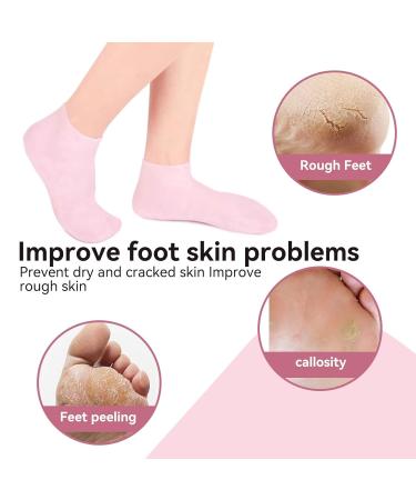 2 Pairs Reusable Anti-Crack Peeling Spa Gel Socks for Men & Women - Size M (36-38) - Perfect Pedicure Treatment - Buy Online on GoSupps.com