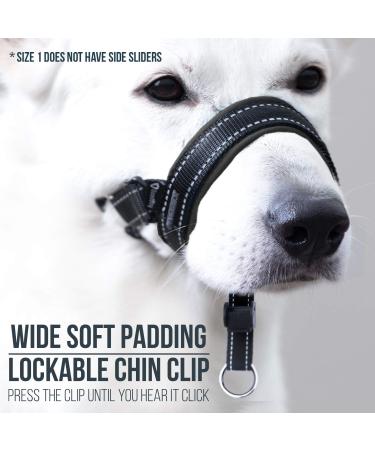 GoodBoy Dog Head Halter with Safety Strap - Stops Heavy Pulling On The Leash - Padded Headcollar for Small Medium and Large Dog Sizes - Head Collar Training Guide Included (Size 1 Black) Size 1 (Pack of 1) Black Nylon / Black Padding - Buy Online on GoSupps.com