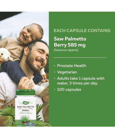 Nature's Way Saw Palmetto Berries For Prostate Health and Urologic Symptoms Relief Men s Health Supplement - Non-GMO Verified - 100 Vegetarian Capsules Natural 100 count (Pack of 1) - Buy Online on GoSupps.com