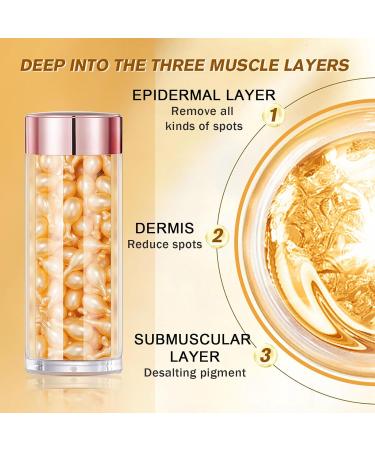 Retinol Serum - 90Capsules - Anti-Aging Retinol Serum for Face - Retinol Face Oil - Dark Spot Correcting Glow Serum - Hydrating Serum - Overnight Skin Care Serum for Anti-Wrinkle Daily Line Smoothing - Buy Online on GoSupps.com
