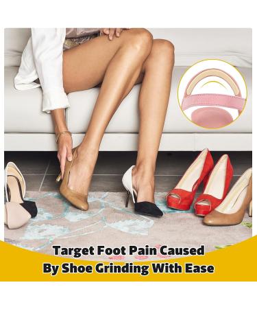 24 Pcs Women's High Heel Cushion Inserts - Black and Beige Heel Grips for Loose Shoes - Buy Online on GoSupps.com