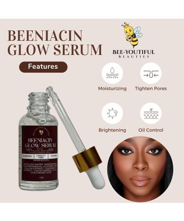 Beeniacin Glow Serum | Moisturizer & Hydrating Serum for Face | Brightening Skin Serum for Glowing Skin | For All Skin Types - 0.5 oz 0.5 Ounce (Pack of 1) - Buy Online on GoSupps.com