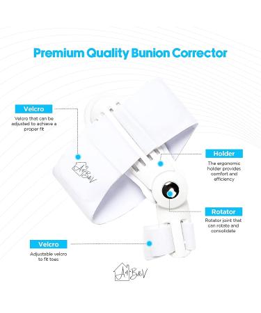 Orthopedic Bunion Corrector for Hallux Valgus - Adjustable Splint with Silicone Protector Pads - Buy Online on GoSupps.com