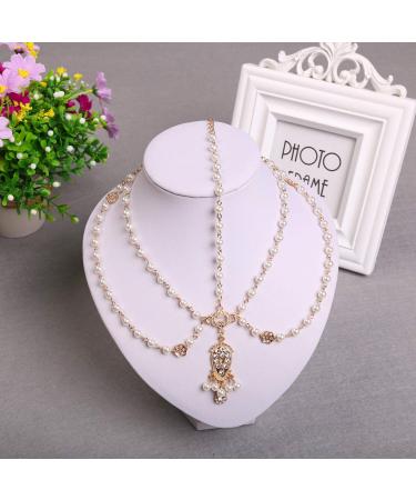 Golden Princess Headband Hair Chain for Little Girls - Birthday Wedding Party Dress Up - Buy Online on GoSupps.com