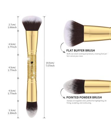 DUcare Makeup Brushes Set - 2 Piece Powder Foundation & Contour Kabuki Synthetic Hair - Premium Cosmetic Brush for Flawless Makeup Application - Buy Online on GoSupps.com