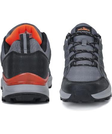Dannto Men's Hiking Sneakers - Outdoor Low Top Trekking Boots | Lightweight Camping Athletic Trail Running Shoes (Size 9, Color: Grey) - Buy Online on GoSupps.com