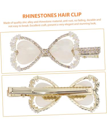 minkissy Hairpin Bling Hair Clip Minimalist Hair Clips Sparkling Hair Clip Glitter Heart Barrette Geometric Hair Pin Bowknot Hair Barrette Fashion White Rhinestones Miss Trinkets - Buy Online on GoSupps.com