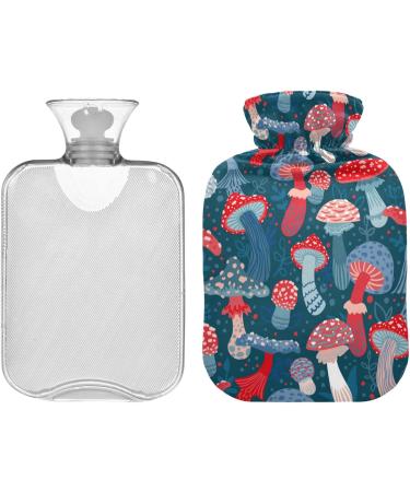Buy Naanle Colorful Mushrooms Hot Water Bottle | 1L with Cover for Heat & Cold Therapy | Ideal for Bed Hands & Feet - International Shipping Available - Buy Online on GoSupps.com