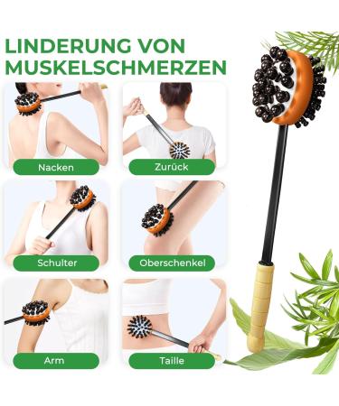 Premium Wooden Fascia Roller & Massage Scooter | Muscle Relaxation & Body Shaping Gua Sha | Anti-Cellulite Beech Wood - Buy Online on GoSupps.com
